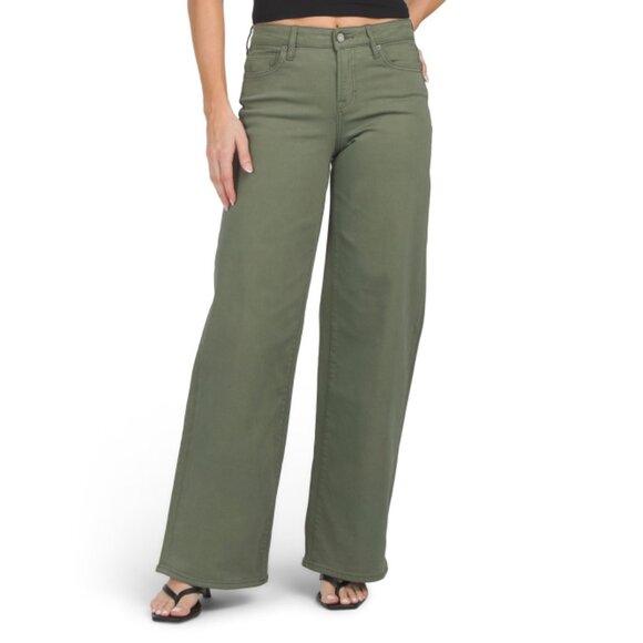 HIDDEN Green Stretch Wide Leg Pants